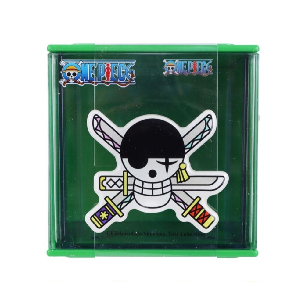 MINISO x One Piece Square Storage Box - Roronoa Zoro Jolly Roger 8.5 x 8.5 x 8.5